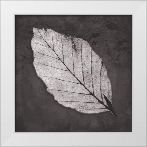 Classic Leaf White Modern Wood Framed Art Print by Villa, Mlli