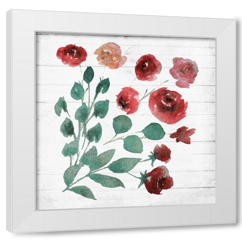 White Wash Flower 2 White Modern Wood Framed Art Print by Villa, Mlli