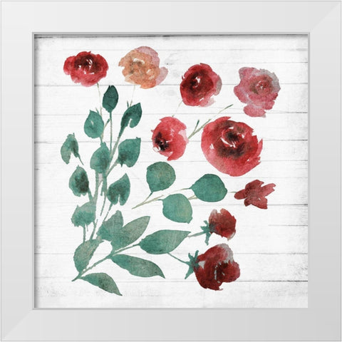 White Wash Flower 2 White Modern Wood Framed Art Print by Villa, Mlli