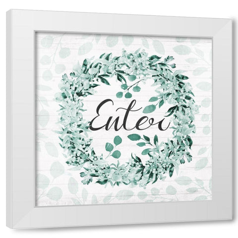 Enter White Modern Wood Framed Art Print by Villa, Mlli