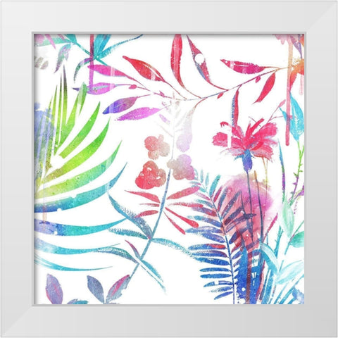 Colorful Arrangement White Modern Wood Framed Art Print by Villa, Mlli