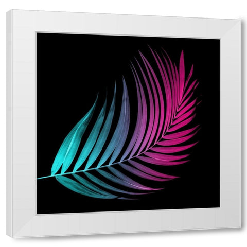 Neon Palms White Modern Wood Framed Art Print by Villa, Mlli