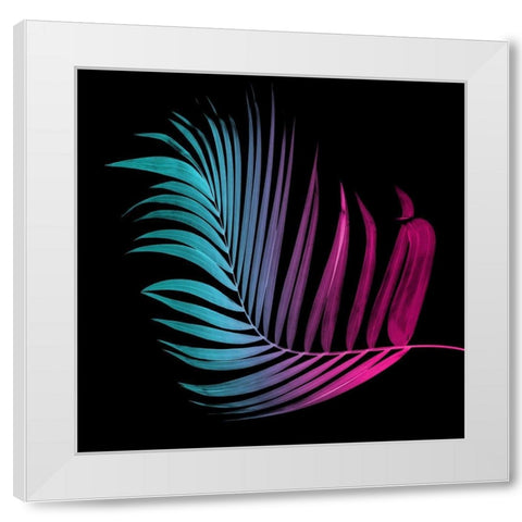 Neon Palms Two White Modern Wood Framed Art Print by Villa, Mlli