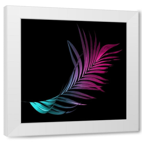 Neon Palms Four White Modern Wood Framed Art Print by Villa, Mlli