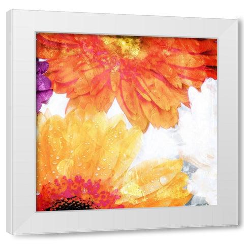 Look Flowers Mate White Modern Wood Framed Art Print by Villa, Mlli