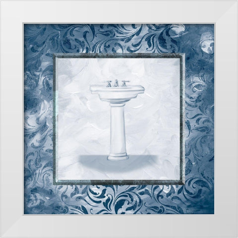 Calm Vintage Sink White Modern Wood Framed Art Print by Villa, Mlli