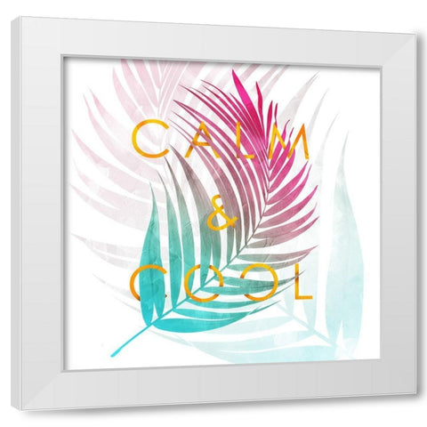 Calm And Cool White Modern Wood Framed Art Print by Villa, Mlli