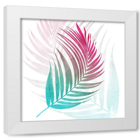 Bright Palms White Modern Wood Framed Art Print by Villa, Mlli