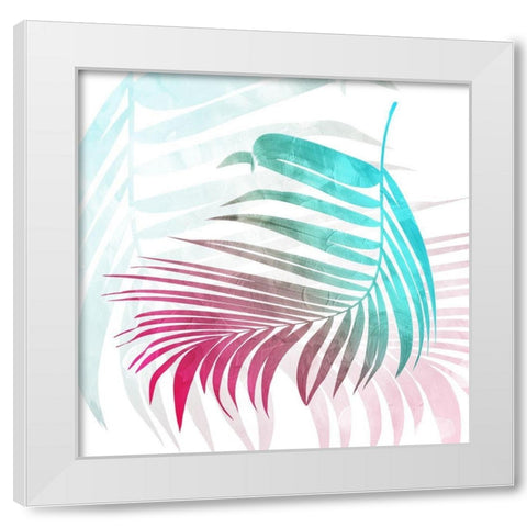 Bright Palms Mate White Modern Wood Framed Art Print by Villa, Mlli
