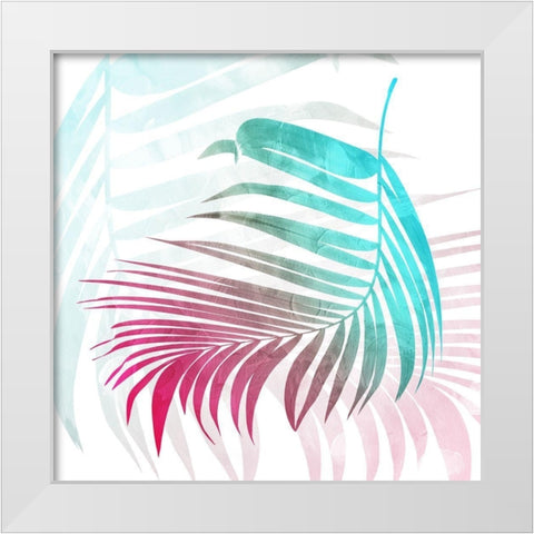 Bright Palms Mate White Modern Wood Framed Art Print by Villa, Mlli