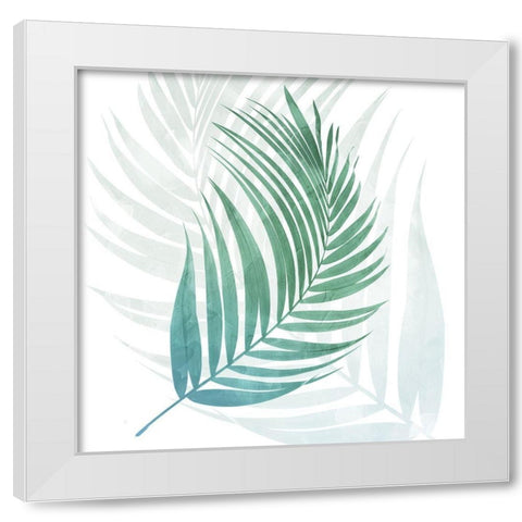 Neutral Palms White Modern Wood Framed Art Print by Villa, Mlli
