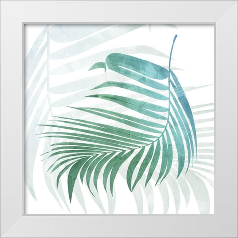 Neutral Palms Mate White Modern Wood Framed Art Print by Villa, Mlli