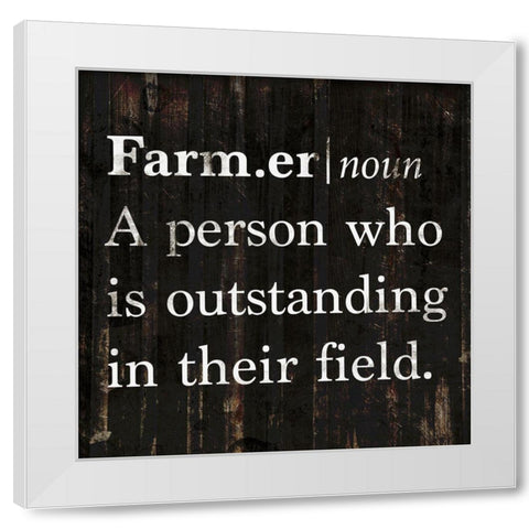 Farm Er White Modern Wood Framed Art Print by Villa, Mlli