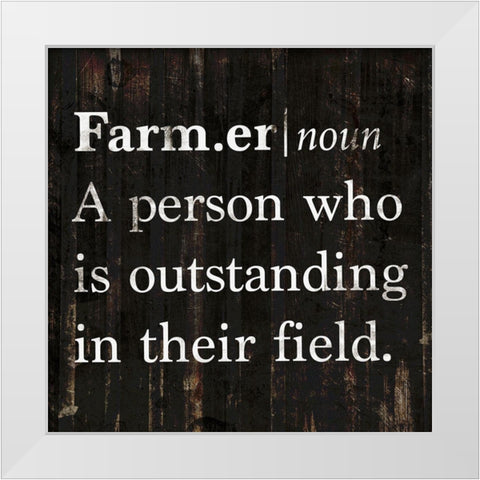 Farm Er White Modern Wood Framed Art Print by Villa, Mlli