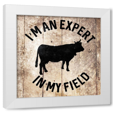In My Field White Modern Wood Framed Art Print by Villa, Mlli
