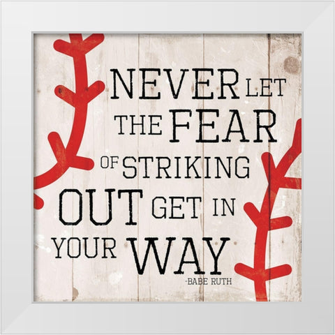 Striking Out White Modern Wood Framed Art Print by Villa, Mlli