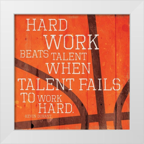 Hard Work White Modern Wood Framed Art Print by Villa, Mlli