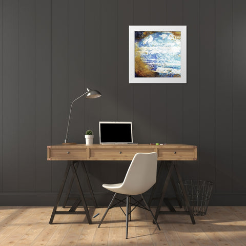 Gold Water Typhoon White Modern Wood Framed Art Print by Villa, Mlli