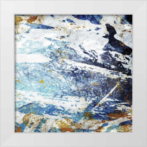 Gold Water Typhoon Two White Modern Wood Framed Art Print by Villa, Mlli
