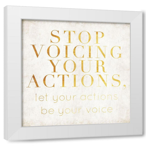 Actions White Modern Wood Framed Art Print by Villa, Mlli