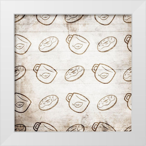 I Love Coffnuts Wood White Modern Wood Framed Art Print by Villa, Mlli