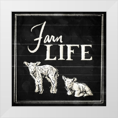 Farm Life White Modern Wood Framed Art Print by Villa, Mlli
