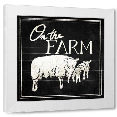 On The Farm White Modern Wood Framed Art Print by Villa, Mlli