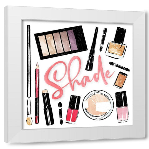 Shad White Modern Wood Framed Art Print by Villa, Mlli