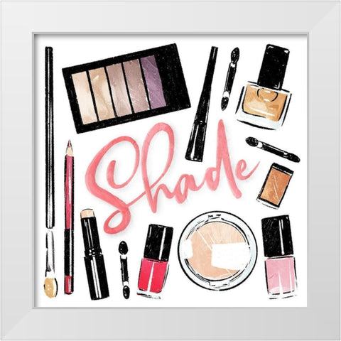 Shad White Modern Wood Framed Art Print by Villa, Mlli