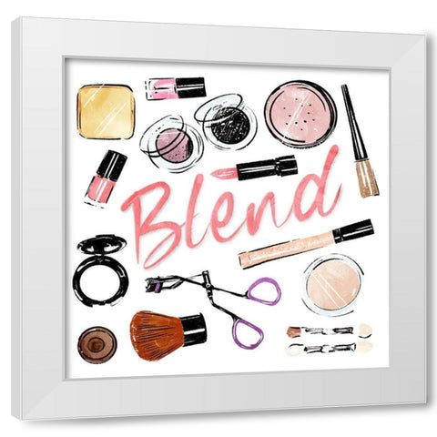 Blend White Modern Wood Framed Art Print by Villa, Mlli