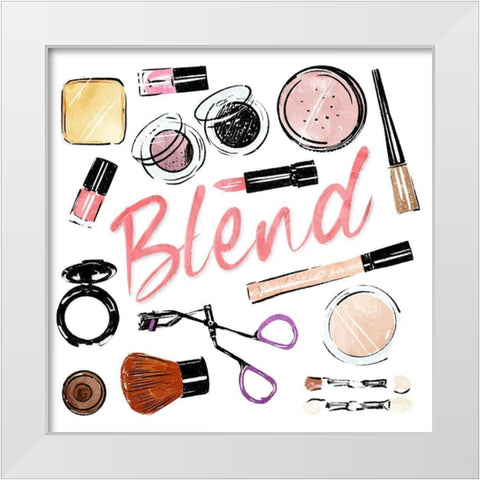 Blend White Modern Wood Framed Art Print by Villa, Mlli