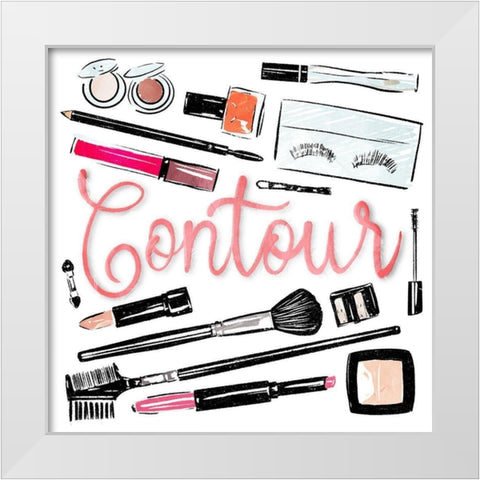 Contour White Modern Wood Framed Art Print by Villa, Mlli