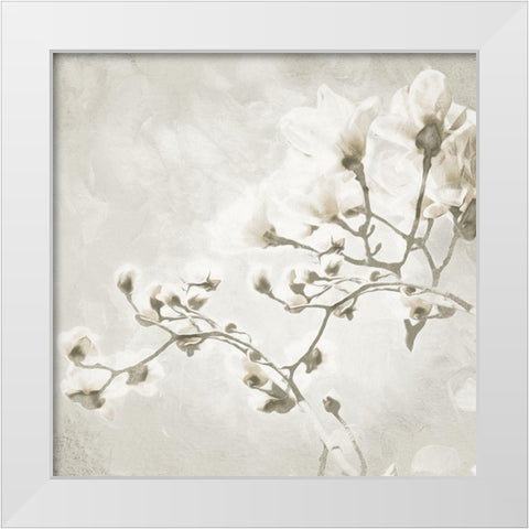 Cream Tree of White Flowers 1 White Modern Wood Framed Art Print by Villa, Milli