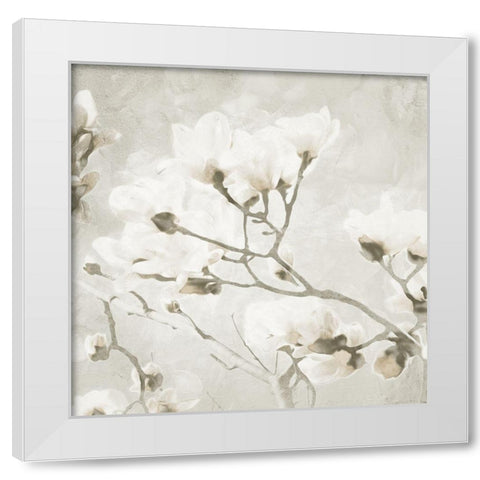 Cream Tree of White Flowers 2 White Modern Wood Framed Art Print by Villa, Milli