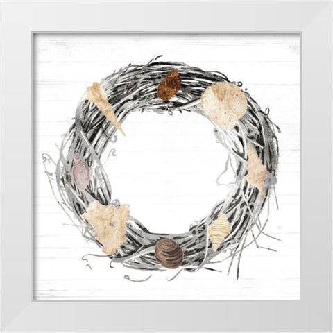 Time For the Coast True Colors Mate White Modern Wood Framed Art Print by Villa, Mlli