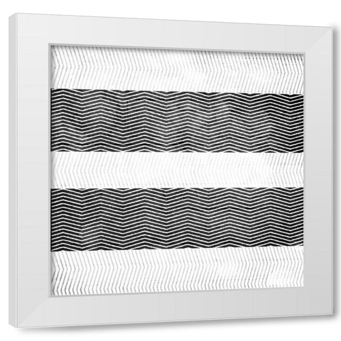 First Modern Pattern White Modern Wood Framed Art Print by Villa, Mlli