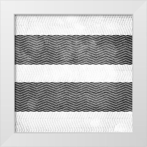 First Modern Pattern White Modern Wood Framed Art Print by Villa, Mlli