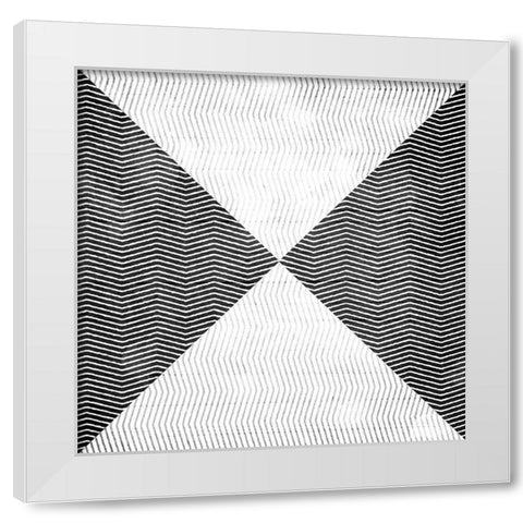 Second Modern Pattern White Modern Wood Framed Art Print by Villa, Mlli