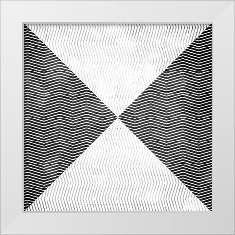 Second Modern Pattern White Modern Wood Framed Art Print by Villa, Mlli