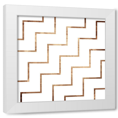 Forth Modern Pattern White Modern Wood Framed Art Print by Villa, Mlli