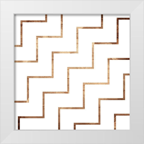 Forth Modern Pattern White Modern Wood Framed Art Print by Villa, Mlli