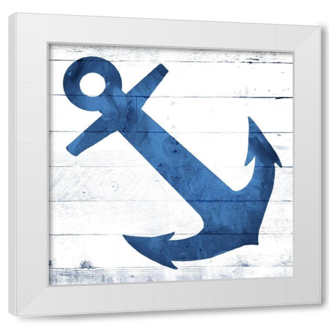 Anchor White Modern Wood Framed Art Print by Villa, Mlli
