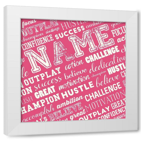 Full Of Sports Words Mate White Modern Wood Framed Art Print by Villa, Mlli