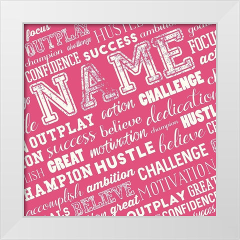 Full Of Sports Words Mate White Modern Wood Framed Art Print by Villa, Mlli