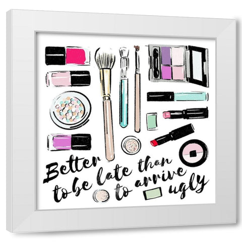 Arrive Ugly White Modern Wood Framed Art Print by Villa, Mlli
