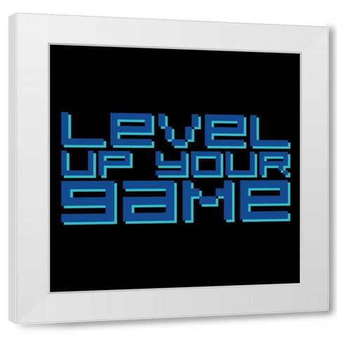 Level Up White Modern Wood Framed Art Print by Villa, Mlli