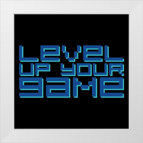 Level Up White Modern Wood Framed Art Print by Villa, Mlli