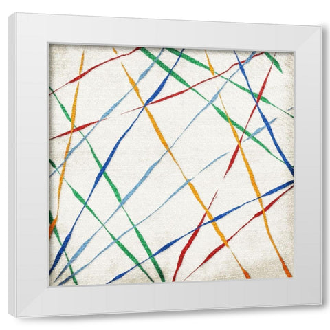 Crisscrossed White Modern Wood Framed Art Print by Villa, Mlli