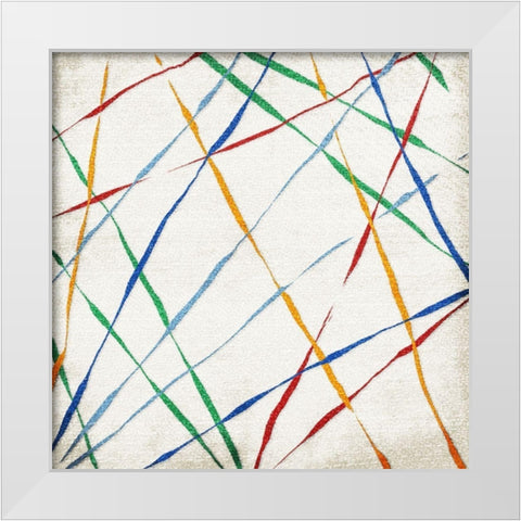Crisscrossed White Modern Wood Framed Art Print by Villa, Mlli