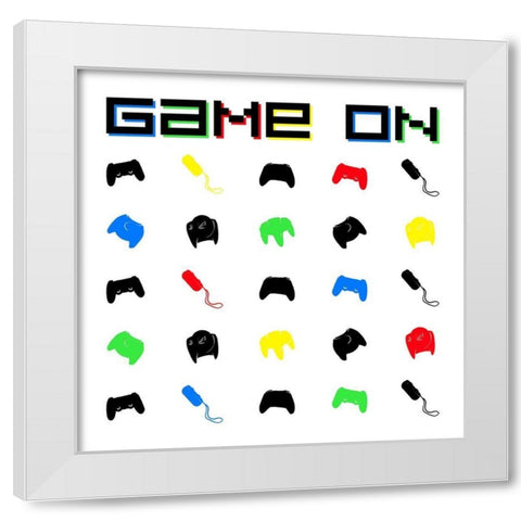 Game On Controls White Modern Wood Framed Art Print by Villa, Mlli